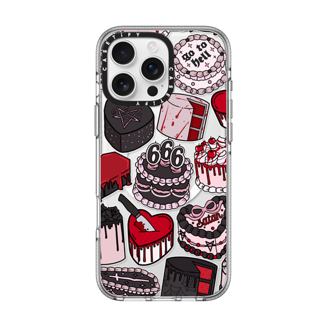 Chiara LB Art x CASETiFY iPhone 16 Pro Max ケース クリア クリア ケース MagSafe対応 Spooky Cakes by Chiara LB art