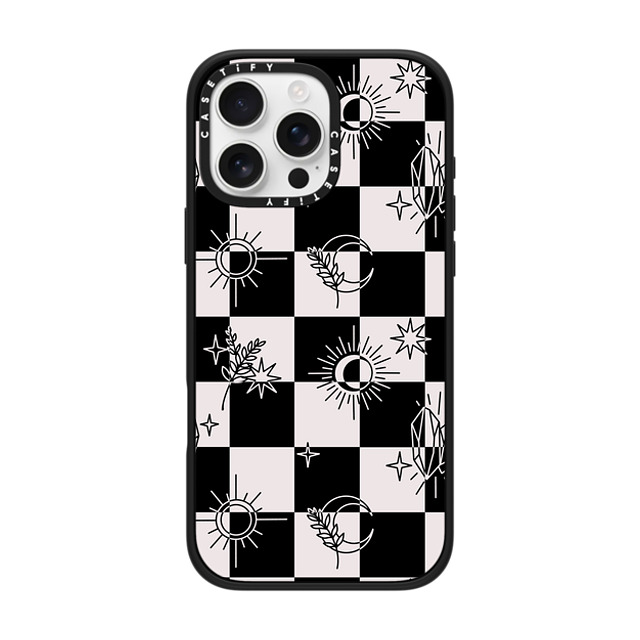 Chiara LB Art x CASETiFY iPhone 16 Pro Max ケース マットブラック インパクトケース MagSafe対応 Witchy Checkered Print