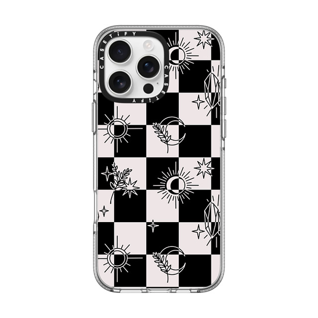 Chiara LB Art x CASETiFY iPhone 16 Pro Max ケース クリア クリア ケース MagSafe対応 Witchy Checkered Print