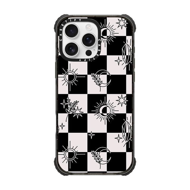 Chiara LB Art x CASETiFY iPhone 16 Pro Max Case Black ウルトラ インパクトケース MagSafe 対応 Witchy Checkered Print Chiara LB Art x CASETiFY iPhone 16 Pro Max Case Black ウルトラ インパクトケース MagSafe 対応 Witchy Checkered Print