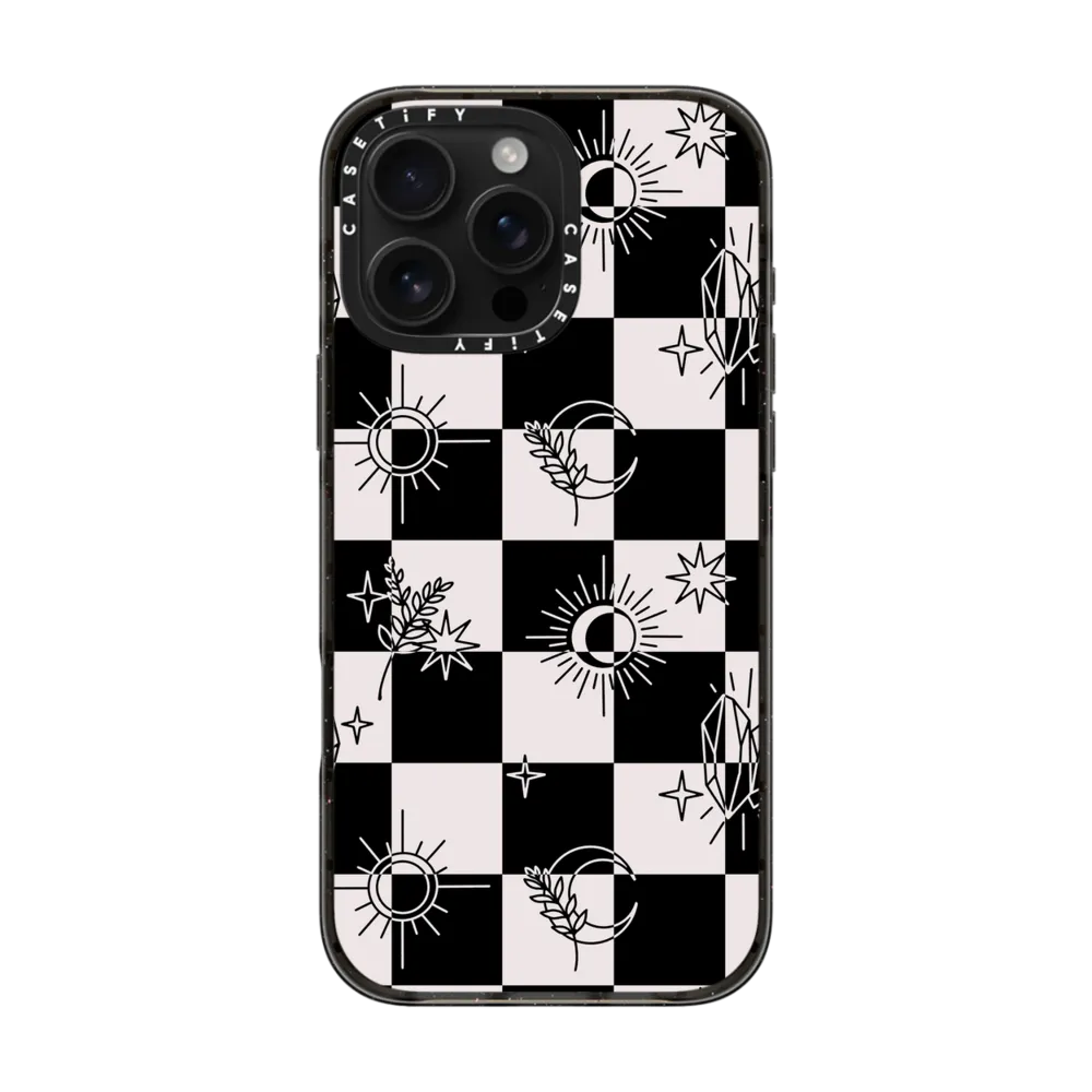 Impact iPhone 16 Pro Max Case MagSafe Compatible - Witchy Checkered Print