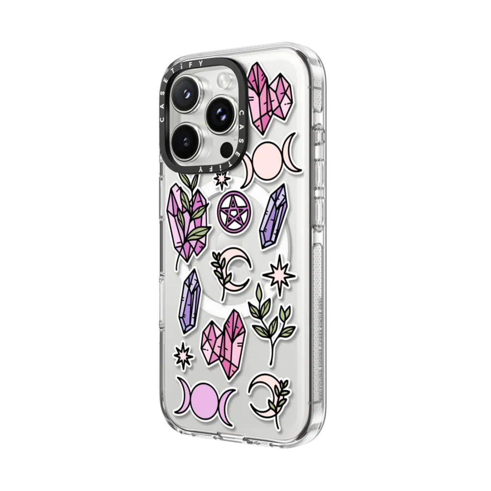 Clear iPhone 16 Pro Max Case MagSafe Compatible - Crystal Witch