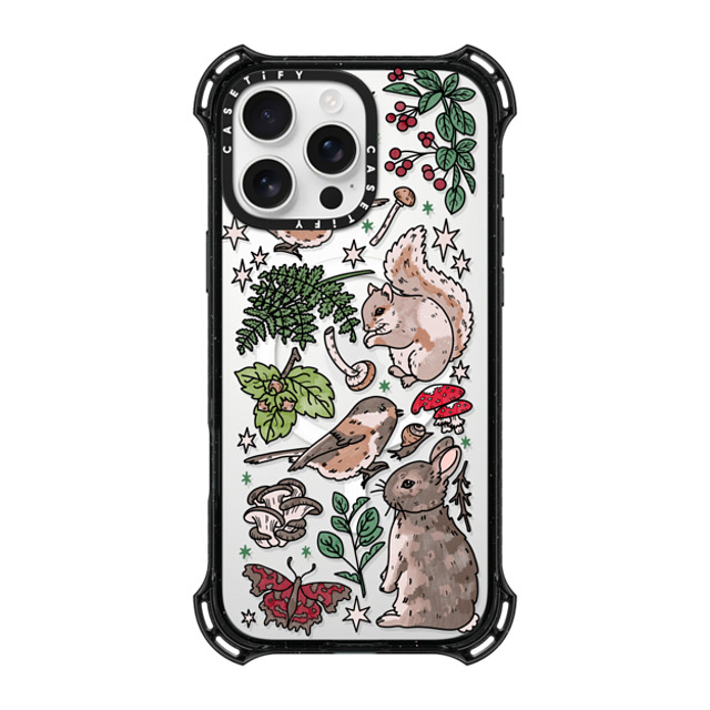 Chiara LB Art x CASETiFY iPhone 16 Pro Max ケース ブラック バウンスケース Woodland Magic