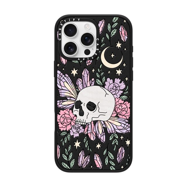 Chiara LB Art x CASETiFY iPhone 16 Pro Max ケース マットブラック インパクトケース MagSafe対応 Enchanted Garden