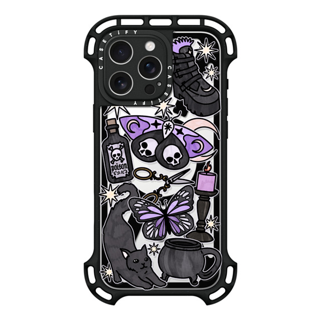 Chiara LB Art x CASETiFY iPhone 16 Pro Max ケース ブラック ウルトラ バウンスケース MagSafe対応 Dark Witch by Chiara LB art