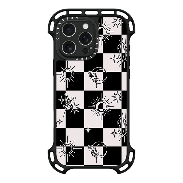 Chiara LB Art x CASETiFY iPhone 16 Pro Max ケース ブラック ウルトラ バウンスケース MagSafe対応 Witchy Checkered Print