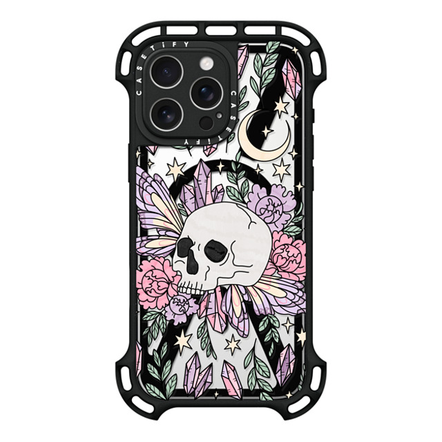 Chiara LB Art x CASETiFY iPhone 16 Pro Max ケース ブラック ウルトラ バウンスケース MagSafe対応 Enchanted Garden