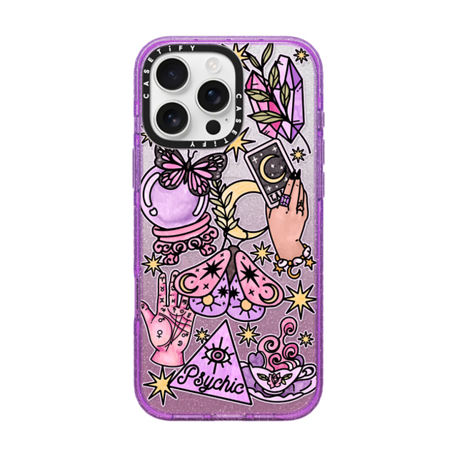 Chiara LB Art x CASETiFY iPhone 16 Pro Max ケース Floral,Butterfly Glitter Purple インパクトケース MagSafe対応 Whimsical Witch by Chiara LB art Back to School Chiara LB Art x CASETiFY iPhone 16 Pro Max ケース Floral,Butterfly Glitter Purple インパクトケース MagSafe対応 Whimsical Witch by Chiara LB art Back to School
