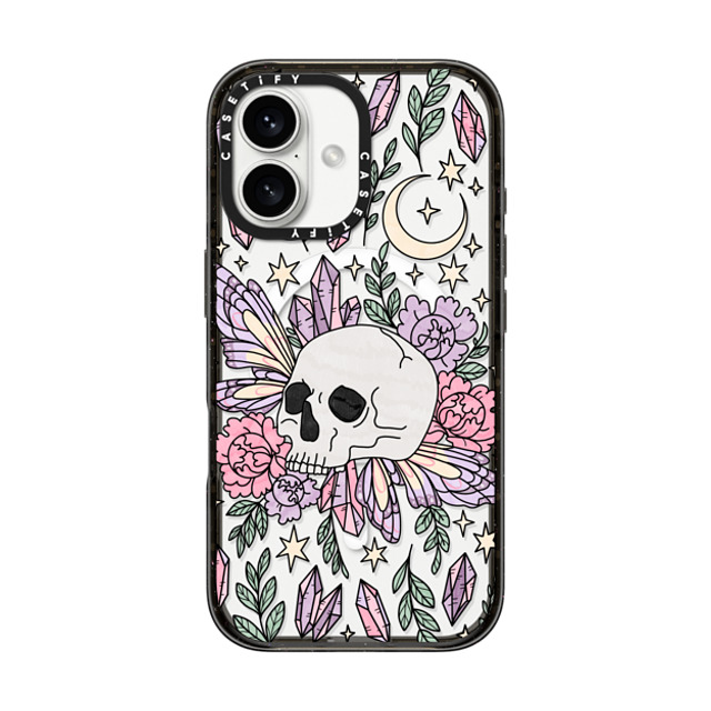 Chiara LB Art x CASETiFY iPhone 16 ケース ブラック インパクトケース MagSafe対応 Enchanted Garden