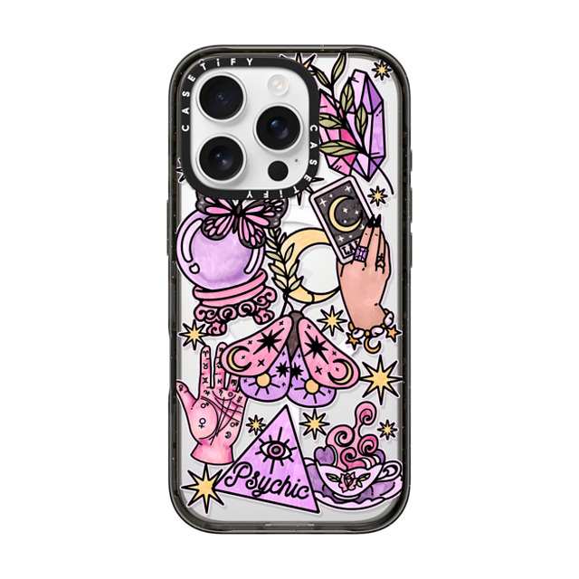 Chiara LB Art x CASETiFY iPhone 16 Pro ケース ブラック インパクトケース MagSafe対応 Whimsical Witch by Chiara LB art