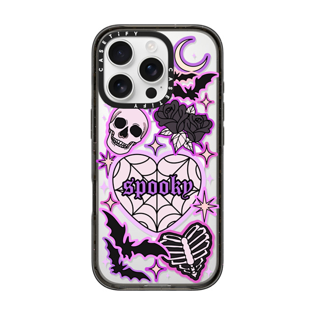 Chiara LB Art x CASETiFY iPhone 16 Pro ケース ブラック インパクトケース MagSafe対応 SPOOKY by Chiara LB art