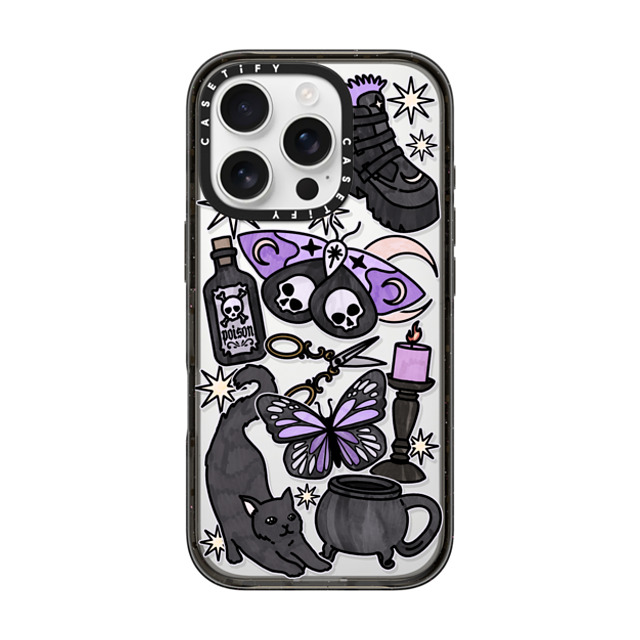 Chiara LB Art x CASETiFY iPhone 16 Pro ケース ブラック インパクトケース Dark Witch by Chiara LB art