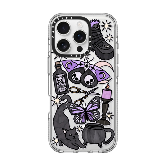 Chiara LB Art x CASETiFY iPhone 16 Pro ケース クリア クリア ケース MagSafe対応 Dark Witch by Chiara LB art