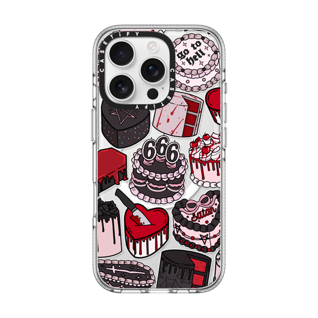 Chiara LB Art x CASETiFY iPhone 16 Pro ケース クリア クリア ケース MagSafe対応 Spooky Cakes by Chiara LB art