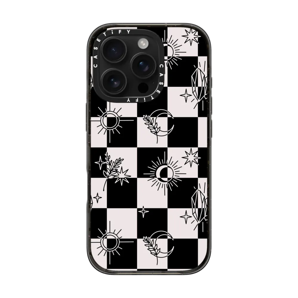 Impact iPhone 16 Pro Case MagSafe Compatible - Witchy Checkered Print