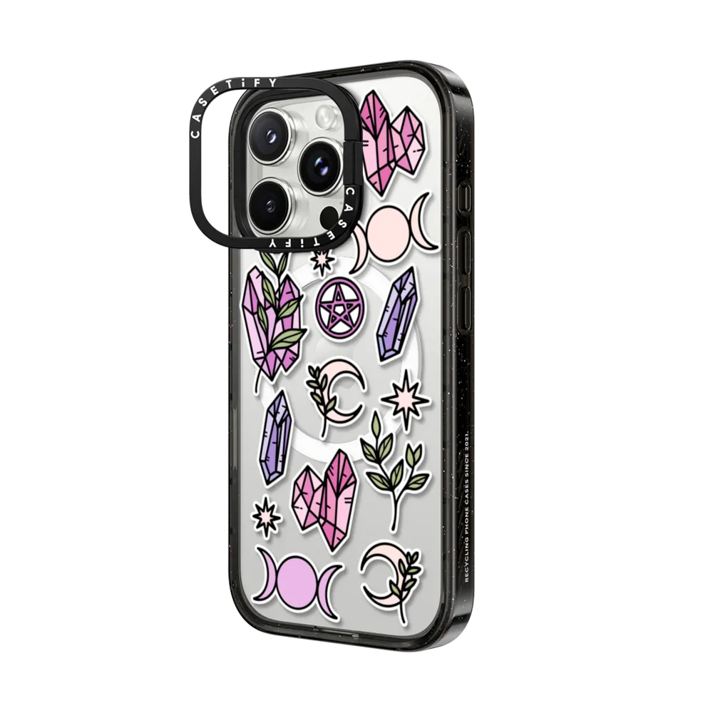 Impact Ring Stand iPhone 16 Pro Case MagSafe Compatible - Crystal Witch