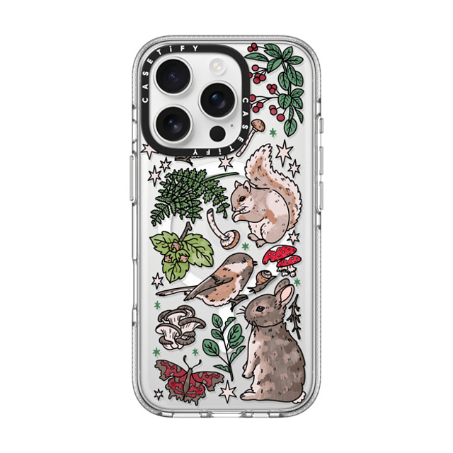 Chiara LB Art x CASETiFY iPhone 16 Pro ケース クリア クリア ケース MagSafe対応 Woodland Magic