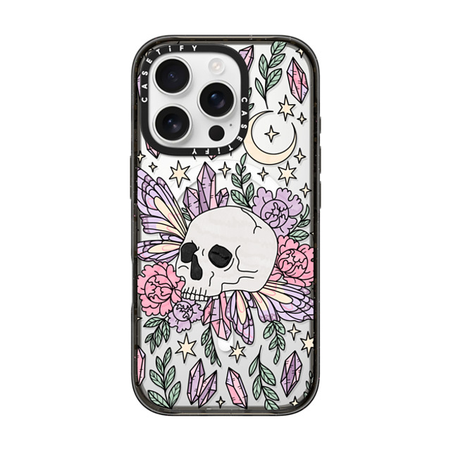 Chiara LB Art x CASETiFY iPhone 16 Pro ケース ブラック インパクトケース MagSafe対応 Enchanted Garden