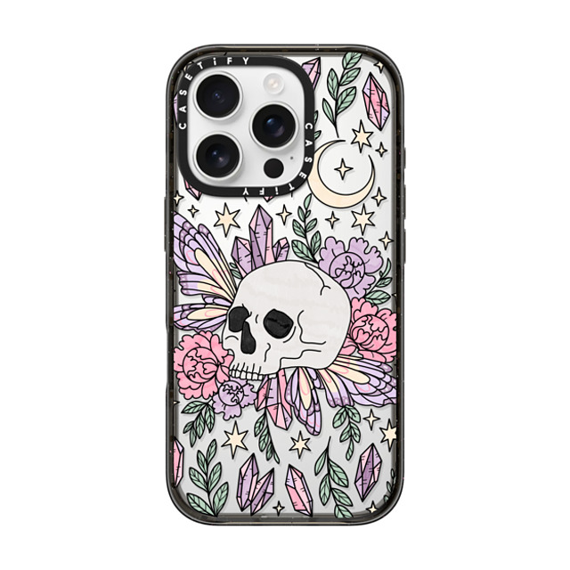 Chiara LB Art x CASETiFY iPhone 16 Pro ケース ブラック インパクトケース Enchanted Garden