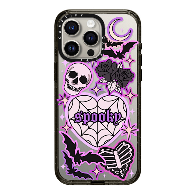 Chiara LB Art x CASETiFY iPhone 15 Pro Max ケース ブラック インパクトケース SPOOKY by Chiara LB art