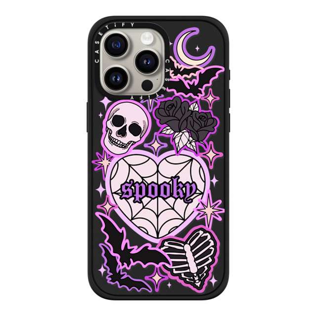 Chiara LB Art x CASETiFY iPhone 15 Pro Max ケース マットブラック インパクトケース MagSafe対応 SPOOKY by Chiara LB art