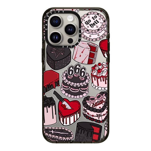 Chiara LB Art x CASETiFY iPhone 15 Pro Max ケース ブラック インパクトケース Spooky Cakes by Chiara LB art