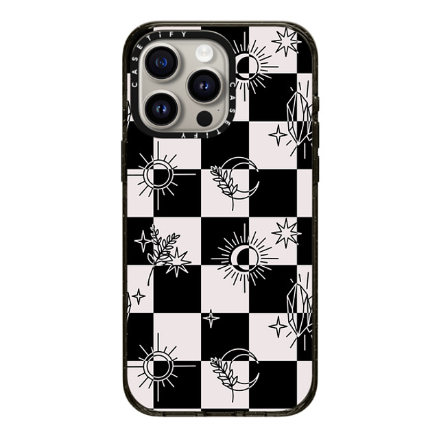 Chiara LB Art x CASETiFY iPhone 15 Pro Max ケース ブラック インパクトケース MagSafe対応 Witchy Checkered Print