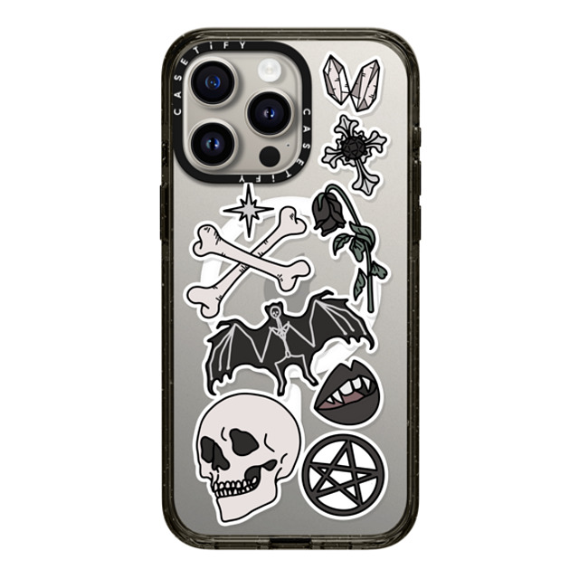 Chiara LB Art x CASETiFY iPhone 15 Pro Max Case Sticker,Floral Black Impact Case MagSafe Compatible Gothic Vampire Mother's Day Chiara LB Art x CASETiFY iPhone 15 Pro Max Case Sticker,Floral Black Impact Case MagSafe Compatible Gothic Vampire Mother's Day