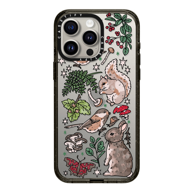 Chiara LB Art x CASETiFY iPhone 15 Pro Max ケース ブラック インパクトケース Woodland Magic