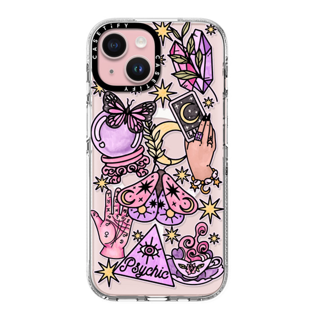 Chiara LB Art x CASETiFY iPhone 15 ケース クリア クリア ケース MagSafe対応 Whimsical Witch by Chiara LB art