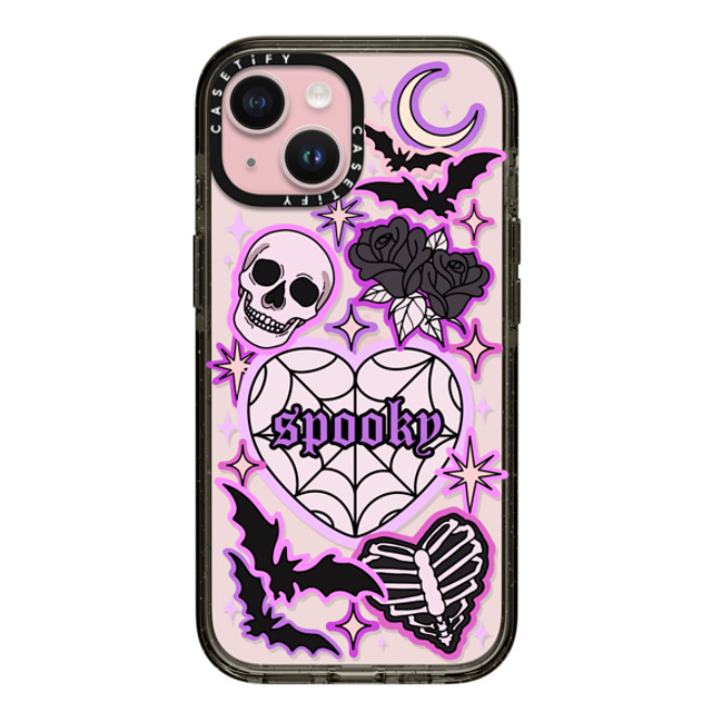 Chiara LB Art x CASETiFY iPhone 15 ケース ブラック インパクトケース SPOOKY by Chiara LB art