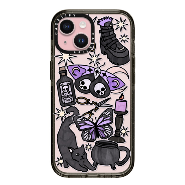 Chiara LB Art x CASETiFY iPhone 15 ケース ブラック インパクトケース Dark Witch by Chiara LB art