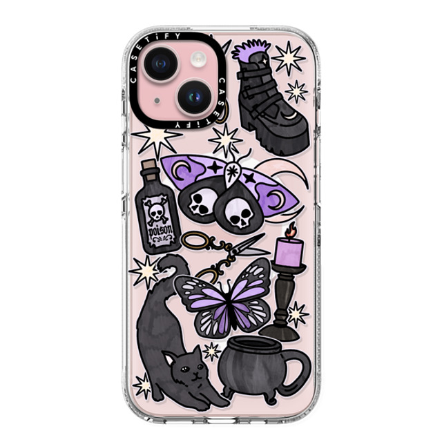 Chiara LB Art x CASETiFY iPhone 15 ケース クリア クリア ケース MagSafe対応 Dark Witch by Chiara LB art