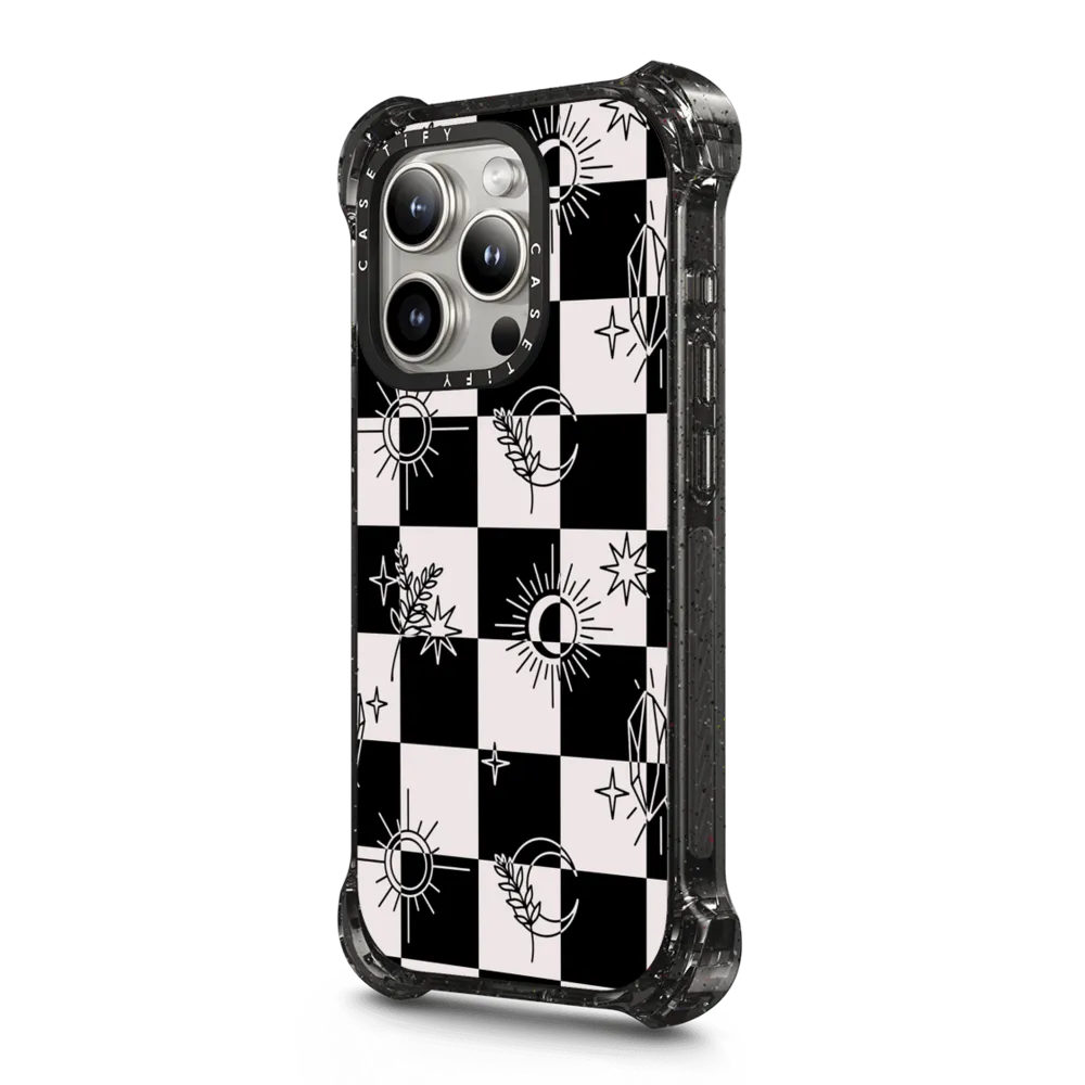 Bounce iPhone 15 Pro Max Case MagSafe Compatible - Witchy Checkered Print