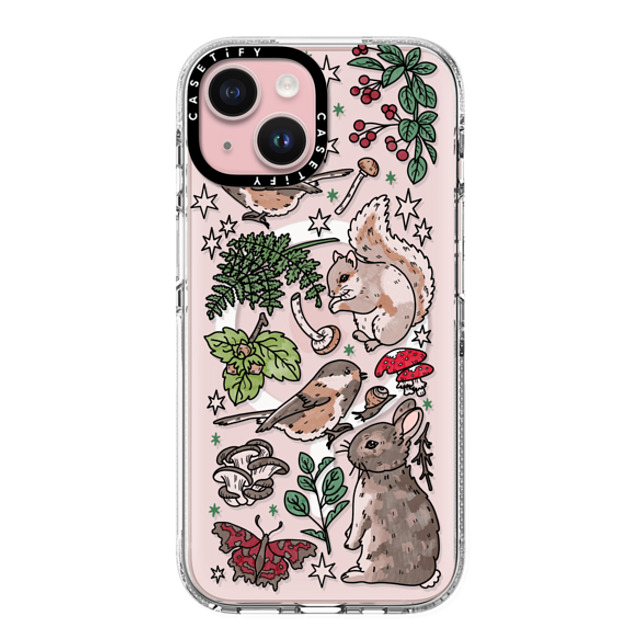 Chiara LB Art x CASETiFY iPhone 15 ケース クリア クリア ケース MagSafe対応 Woodland Magic