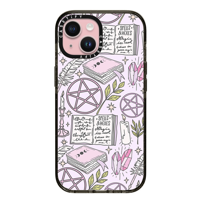 Chiara LB Art x CASETiFY iPhone 15 ケース Star,Pattern ブラック インパクトケース MagSafe対応 Witch Grimoire Back to School Chiara LB Art x CASETiFY iPhone 15 ケース Star,Pattern ブラック インパクトケース MagSafe対応 Witch Grimoire Back to School