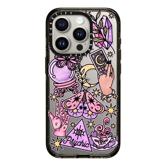 Chiara LB Art x CASETiFY iPhone 15 Pro ケース ブラック インパクトケース Whimsical Witch by Chiara LB art