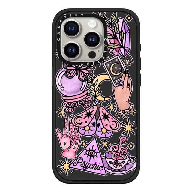 Chiara LB Art x CASETiFY iPhone 15 Pro ケース マットブラック インパクトケース MagSafe対応 Whimsical Witch by Chiara LB art