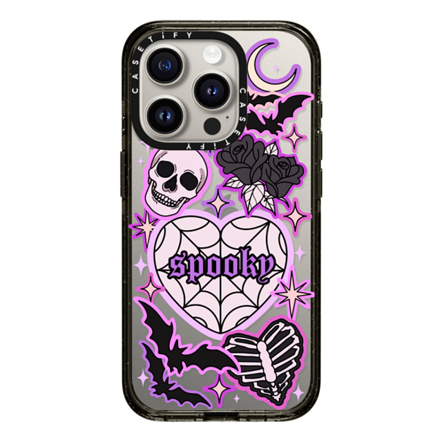 Chiara LB Art x CASETiFY iPhone 15 Pro ケース ブラック インパクトケース SPOOKY by Chiara LB art