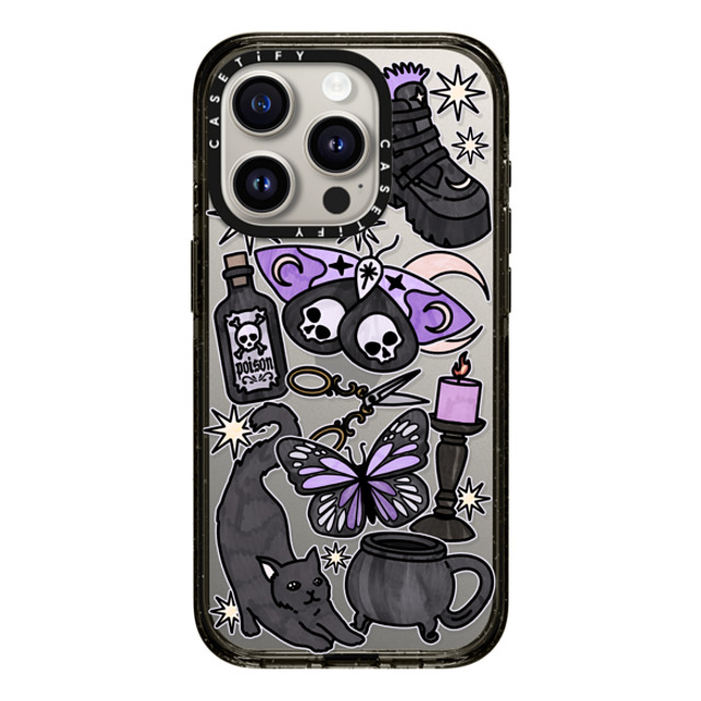 Chiara LB Art x CASETiFY iPhone 15 Pro ケース ブラック インパクトケース Dark Witch by Chiara LB art