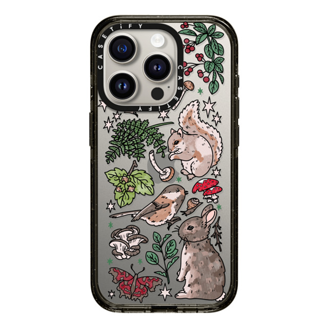 Chiara LB Art x CASETiFY iPhone 15 Pro ケース ブラック インパクトケース Woodland Magic