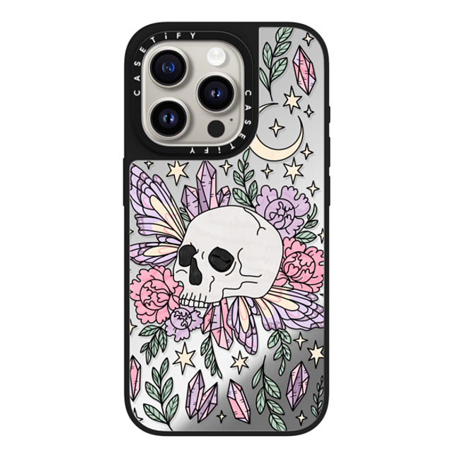Chiara LB Art x CASETiFY iPhone 15 Pro Case Silver on Black ミラーケース MagSafe対応 Enchanted Garden Chiara LB Art x CASETiFY iPhone 15 Pro Case Silver on Black ミラーケース MagSafe対応 Enchanted Garden