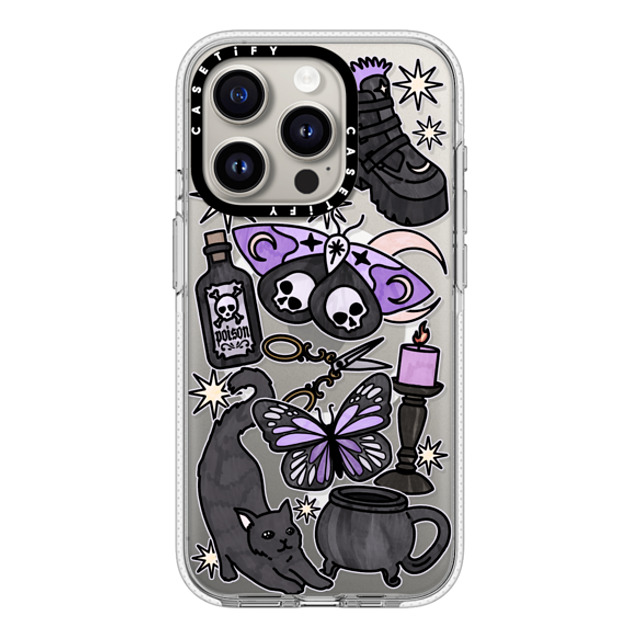 Chiara LB Art x CASETiFY iPhone 15 Pro ケース クリア クリア ケース MagSafe対応 Dark Witch by Chiara LB art