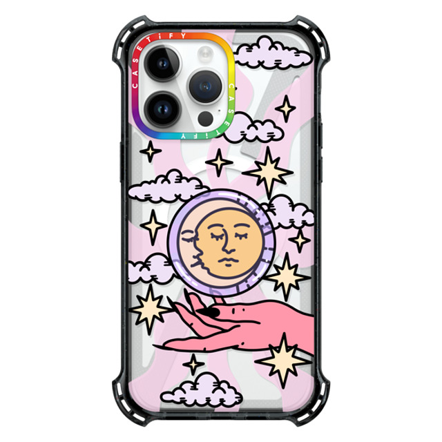 Chiara LB Art x CASETiFY iPhone 14 Pro Max ケース ブラック プライド バウンス ケース MagSafe対応 Sun & Moon by Chiara LB art