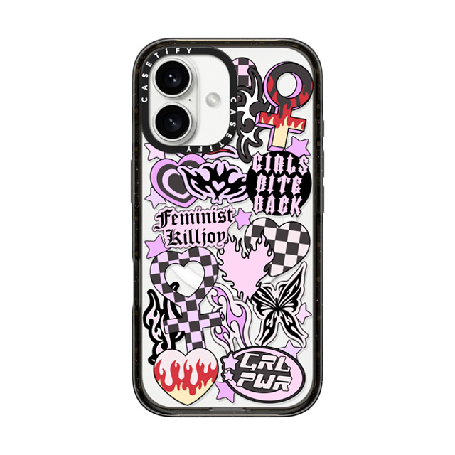 Chiara LB Art x CASETiFY iPhone 16 ケース Sticker,Star ブラック インパクトケース MagSafe対応 Feminist Killjoy by Chiara LB art Back to School Chiara LB Art x CASETiFY iPhone 16 ケース Sticker,Star ブラック インパクトケース MagSafe対応 Feminist Killjoy by Chiara LB art Back to School