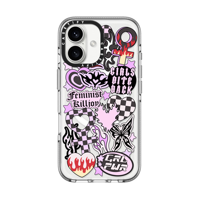 Chiara LB Art x CASETiFY iPhone 16 ケース Sticker,Star クリア クリア ケース MagSafe対応 Feminist Killjoy by Chiara LB art Back to School Chiara LB Art x CASETiFY iPhone 16 ケース Sticker,Star クリア クリア ケース MagSafe対応 Feminist Killjoy by Chiara LB art Back to School