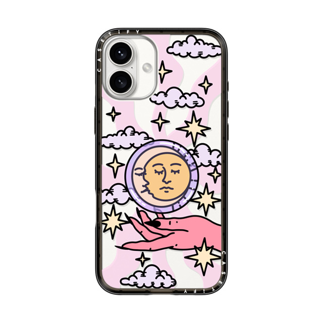 Chiara LB Art x CASETiFY iPhone 16 Plus Case Black インパクトライトケース Sun & Moon by Chiara LB art Chiara LB Art x CASETiFY iPhone 16 Plus Case Black インパクトライトケース Sun & Moon by Chiara LB art