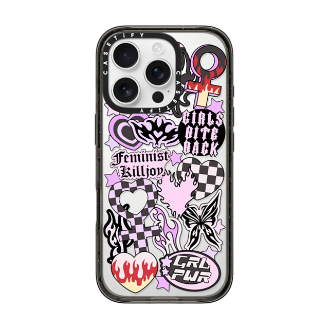 Chiara LB Art x CASETiFY iPhone 16 Pro ケース Sticker,Star ブラック インパクトケース Feminist Killjoy by Chiara LB art Back to School Chiara LB Art x CASETiFY iPhone 16 Pro ケース Sticker,Star ブラック インパクトケース Feminist Killjoy by Chiara LB art Back to School