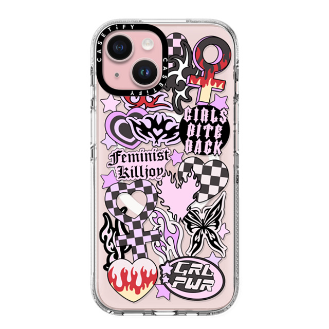 Chiara LB Art x CASETiFY iPhone 15 ケース Sticker,Star クリア クリア ケース MagSafe対応 Feminist Killjoy by Chiara LB art Back to School Chiara LB Art x CASETiFY iPhone 15 ケース Sticker,Star クリア クリア ケース MagSafe対応 Feminist Killjoy by Chiara LB art Back to School