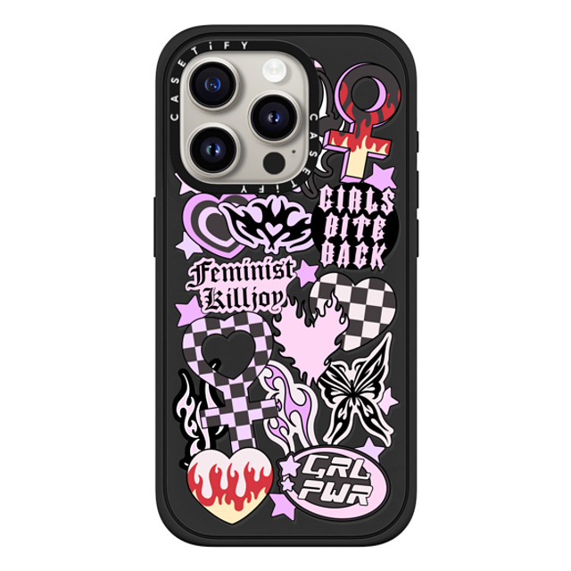 Chiara LB Art x CASETiFY iPhone 15 Pro ケース Sticker,Star マットブラック インパクトケース MagSafe対応 Feminist Killjoy by Chiara LB art Back to School Chiara LB Art x CASETiFY iPhone 15 Pro ケース Sticker,Star マットブラック インパクトケース MagSafe対応 Feminist Killjoy by Chiara LB art Back to School